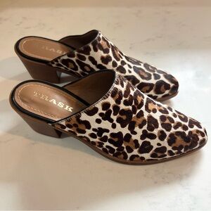 Trask Teresa Western Calf Hair Mules 6.5